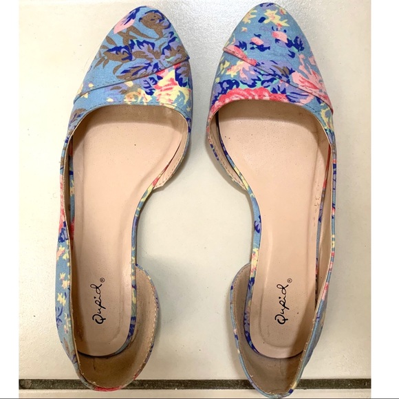 Floral D’Orsay pointy toe flats - Picture 3 of 7